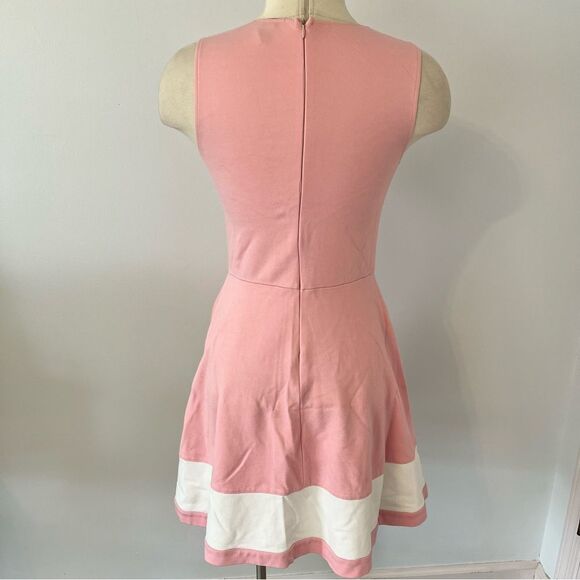 Aqua Bloomingdale’s Pink & White Color Block Sleeveless Dress Size Medium - Picture 4 of 8